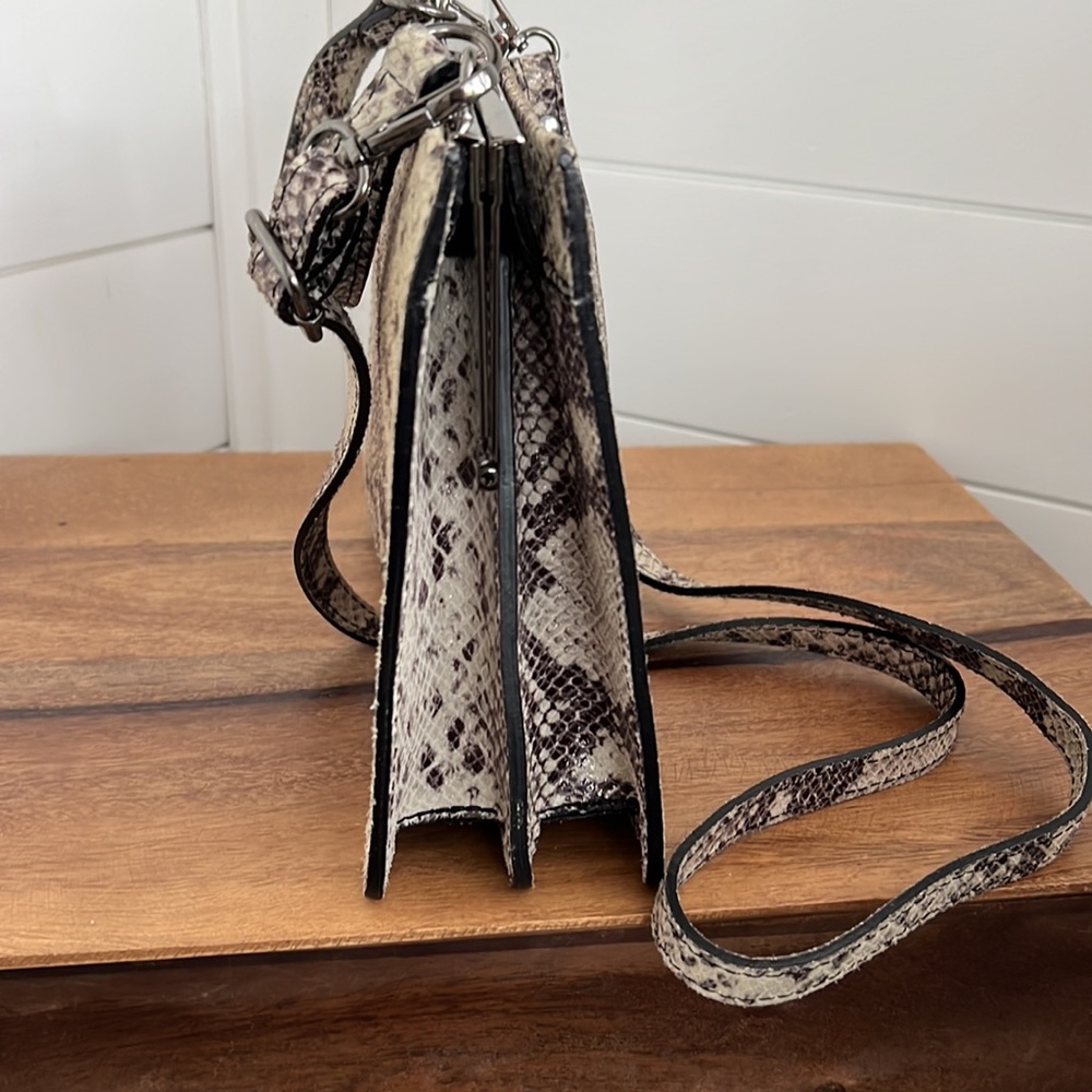 Vintage python embossed leather, made in Italy - Picture 7 of 17